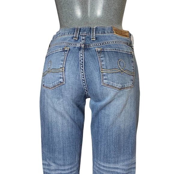 Lucky Brand Sofia Boot Ankle Womens Jeans Tag 8/29 Blue Cropped Mid-Rise W30xL30 - Picture 5 of 12